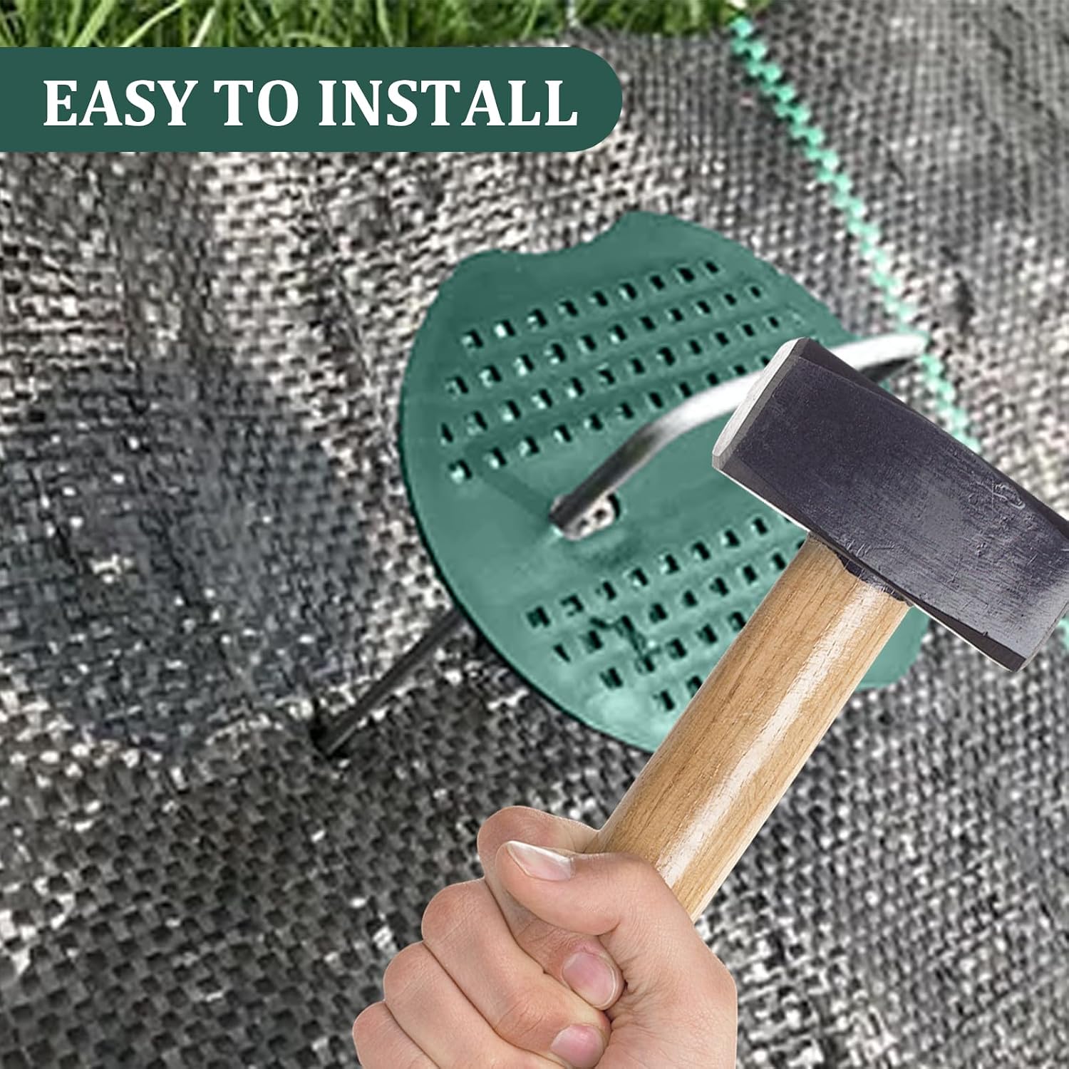 300 Pcs Landscape Staple Gasket Garden Landscape Staples Washer Pad Yard Pins Pad for Outdoor Weed Barrier Fabric Yard