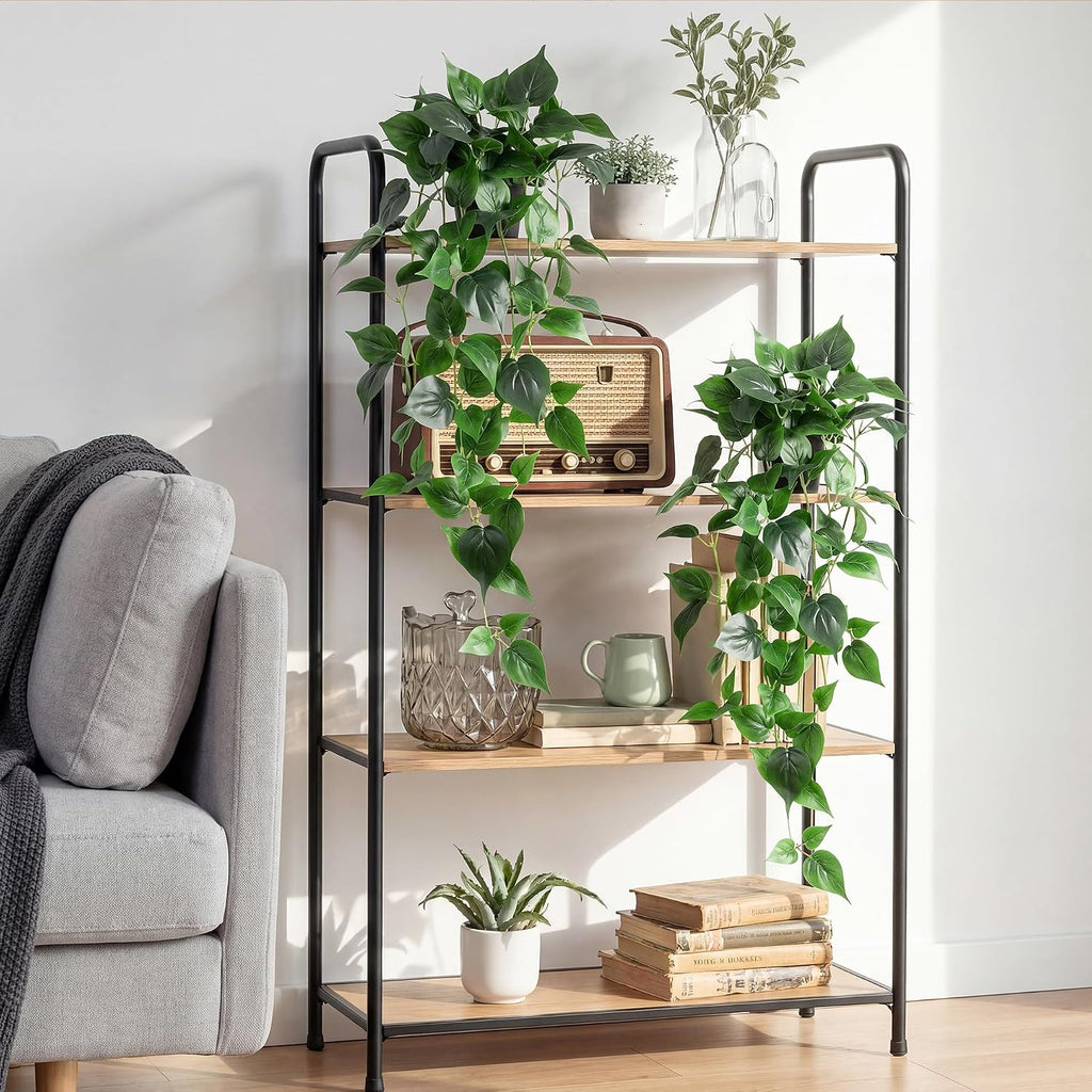 Fake Hanging Plants with Pots - Realistic Artificial Plant for Indoor Outdoor, 33In Silk Fake Potted Plants, 2PC Faux