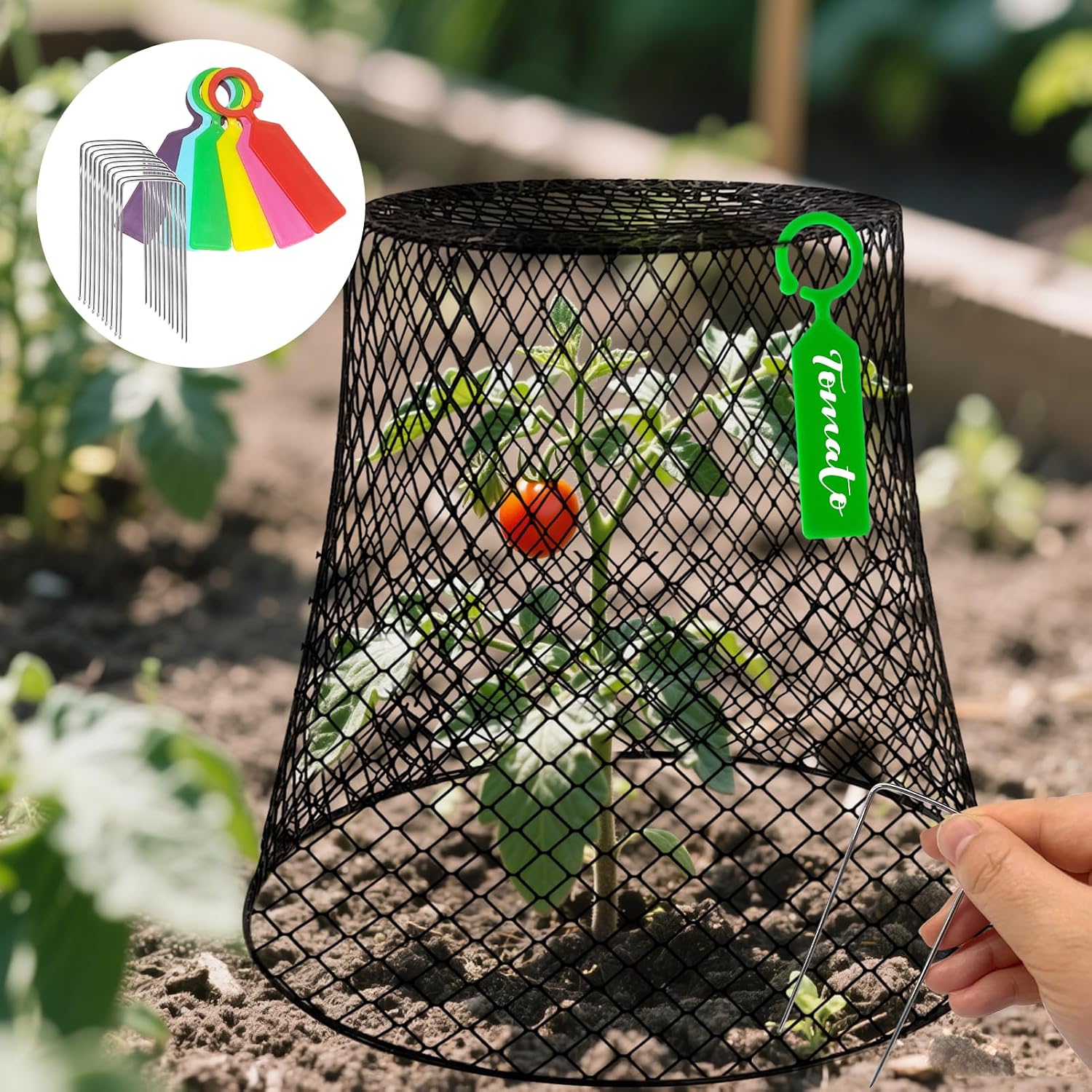 15 Sets of Chicken Wire Cloche Plant Covers Garden Netting, Heavy Duty Chicken Wire Plant Covers Protectors from