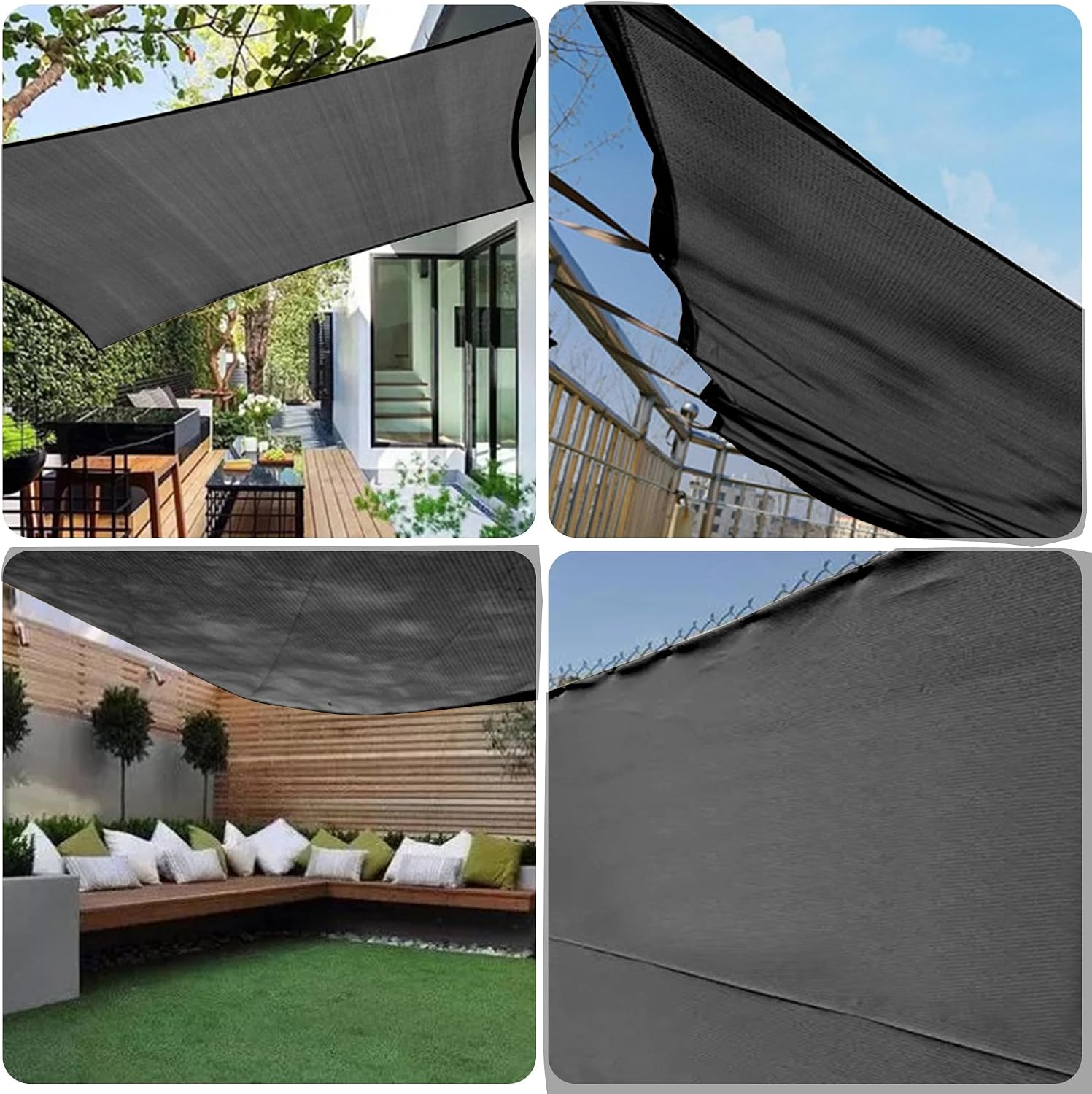 winemana 90% Shade Cloth, Dog Kennel Shade Cover, 20 x 48 FT Sturdy Durable Sunblock Shade Mesh Tarp with Grommets for