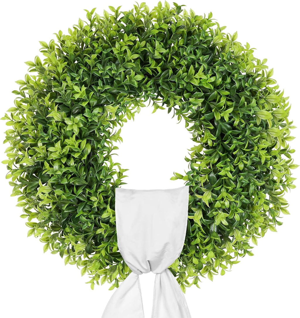 24" Real Touch Norfolk Pine Wreath, Faux Christmas Wreath for Front Door