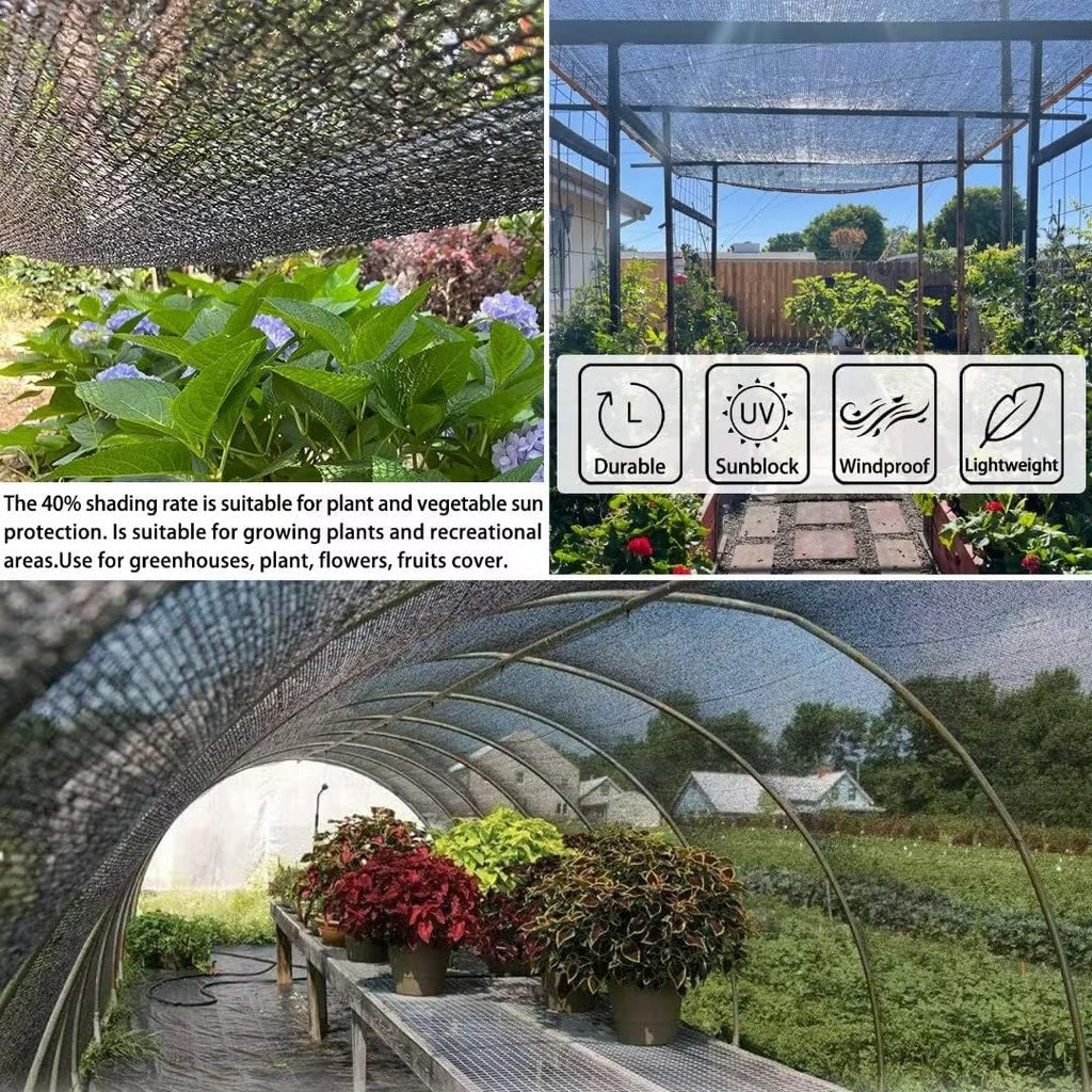 Shade Cloth for Plants Greenhouse, 40-50% Sunblock Shade Sails -for Outdoor Garden Pergola Patio Lawn Plant Sun