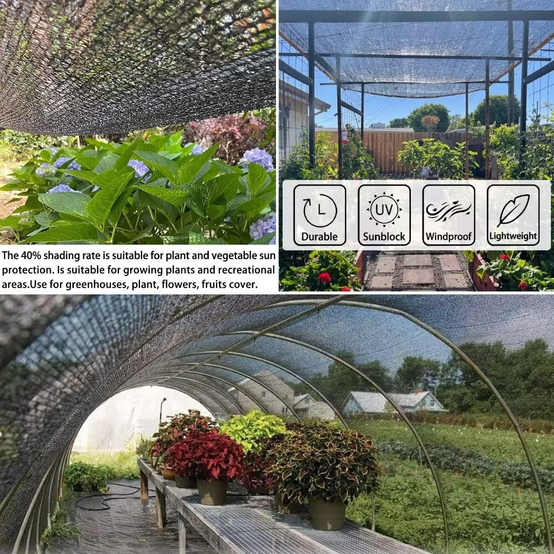 Shade Cloth for Plants Greenhouse, 40-50% Sunblock Shade Sails -for Outdoor Garden Pergola Patio Lawn Plant Sun