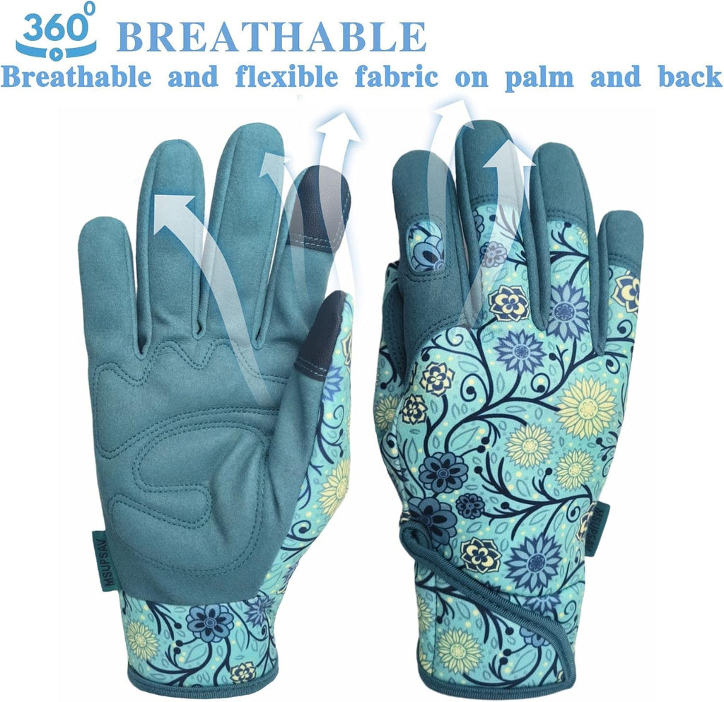 Cute Pattern Gardening Gloves,Thornproof Garden Glove,Gardener Gift | Gardening Gifts for Women,Touchscreen,Tender