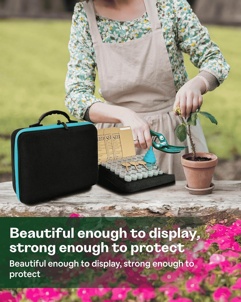 Seed Storage Organizer Kit with 120 Seed Containers, Seed Organizer & Seed Saving Box for Seed Collection &