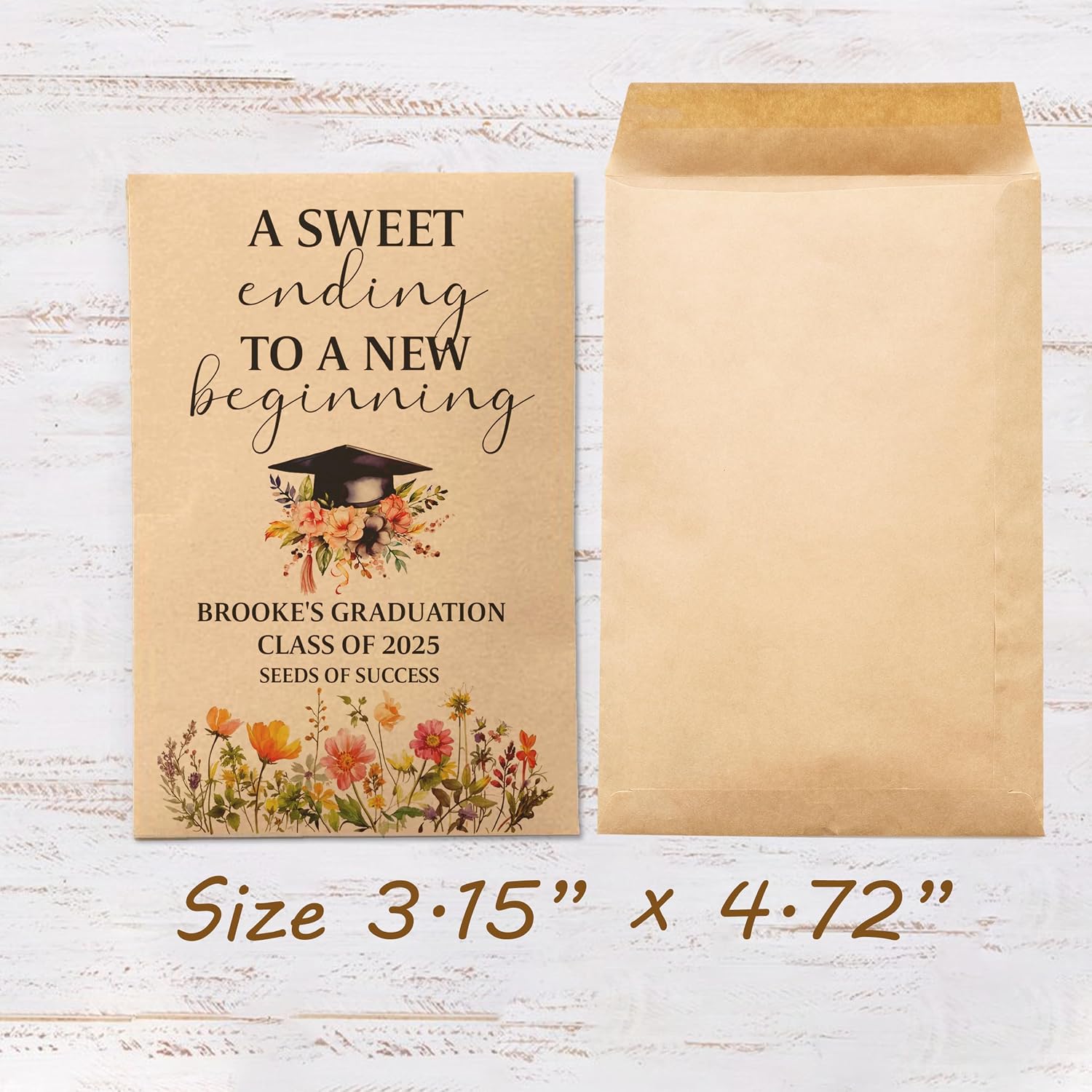 Custom Graduation Seed Packets, Graduation Party Favors, Blooming Future, Class of 2025, Senior 2025 Grad Party