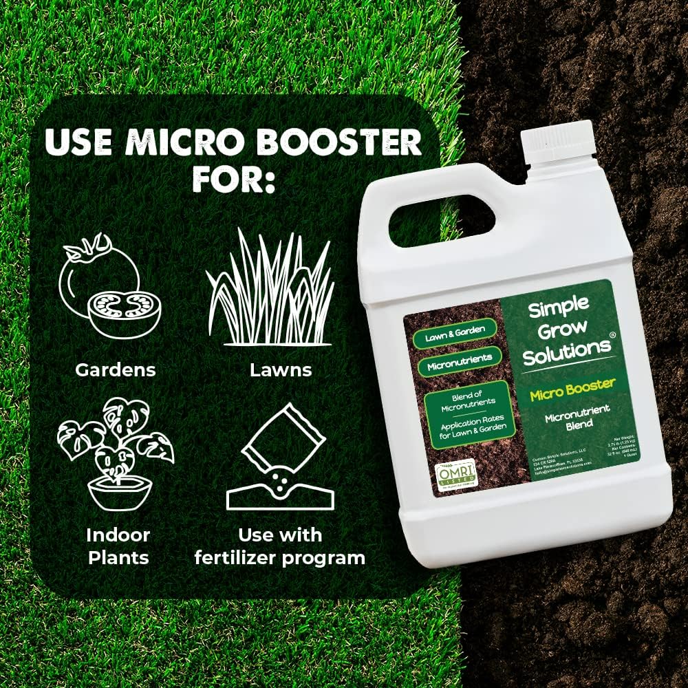 Organic Micronutrient Booster- Complete Plant & Turf Nutrients- Simple Grow Solutions- Garden & Lawn Fertilizer