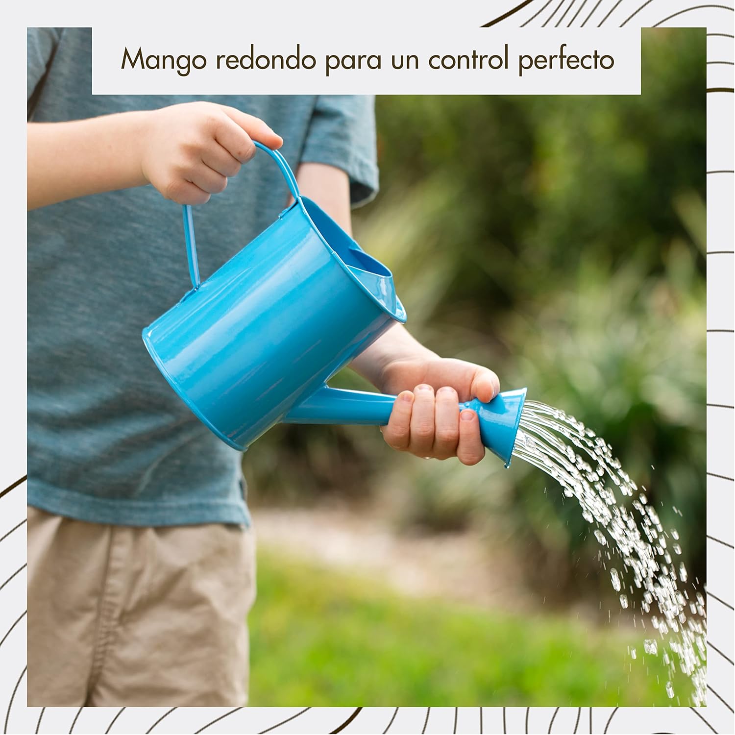 Watering Can for Kids - Play Time or Practical Use - Childs Metal Watering Can - Small Water Can for Boys and Girls