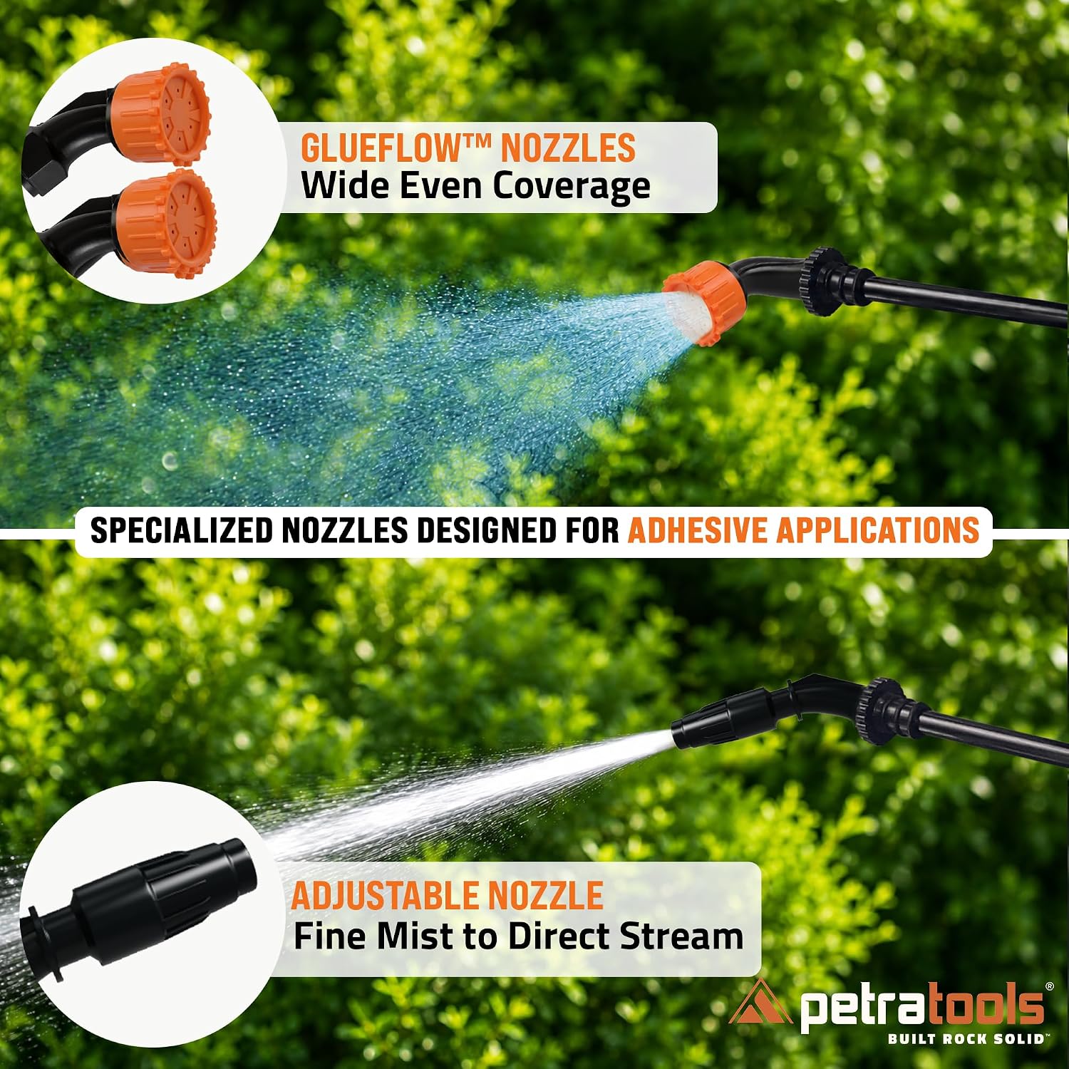 PetraTools LOCKSCAPE Mulch Glue Sprayer 1 Gal - Pro Kit (HD101) | Pump sprayer for mulch glue, rock glue, landscape