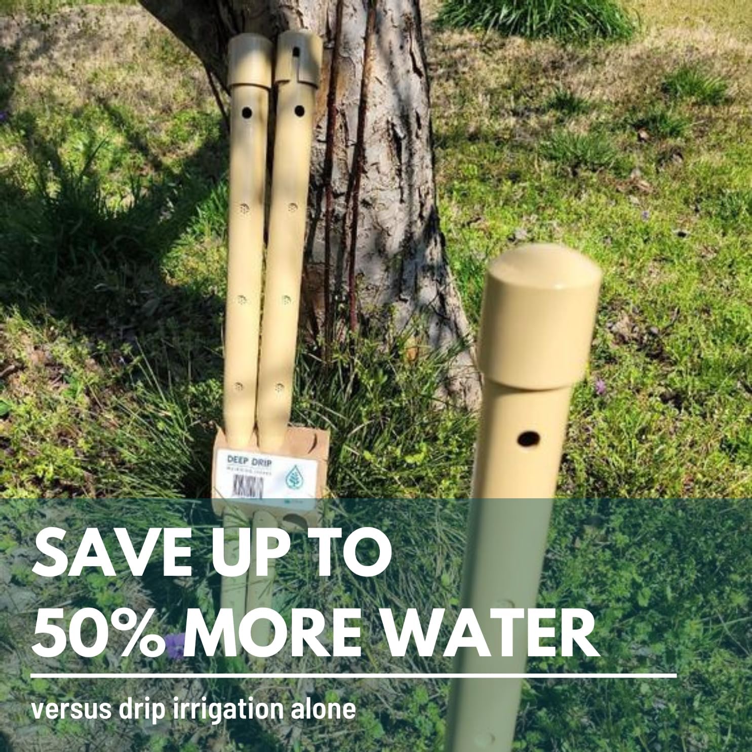36 in. DEEP DRIP Large Tree Watering Stake (3 Pack) | UV-Protected ABS Plastic Tree Irrigation Spike for Extra-Large