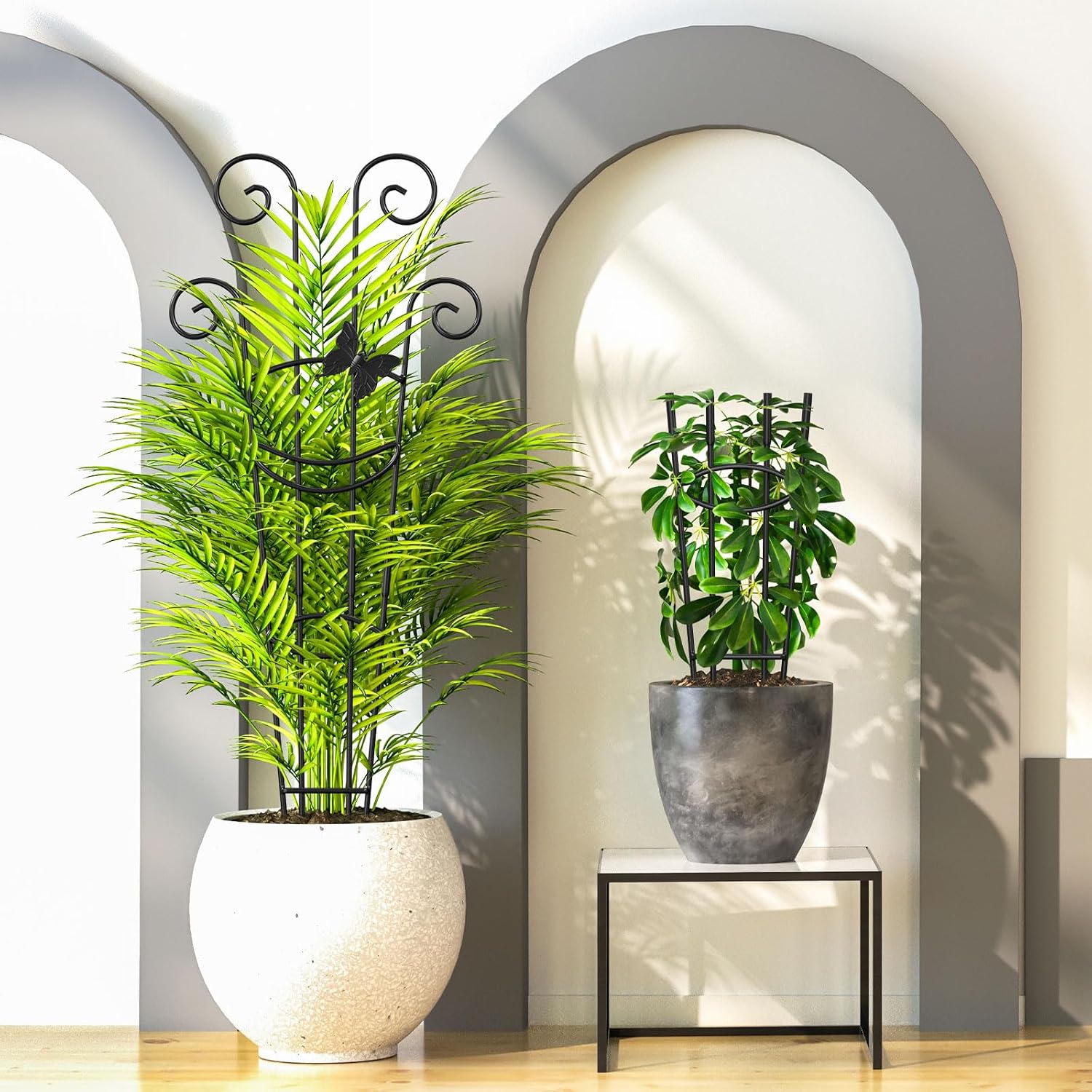 Plant Trellis 2 Pack Plant Trellis Indoor 29.96 in Expandable Metal Garden Trellis for Climbing Plants Sturdy