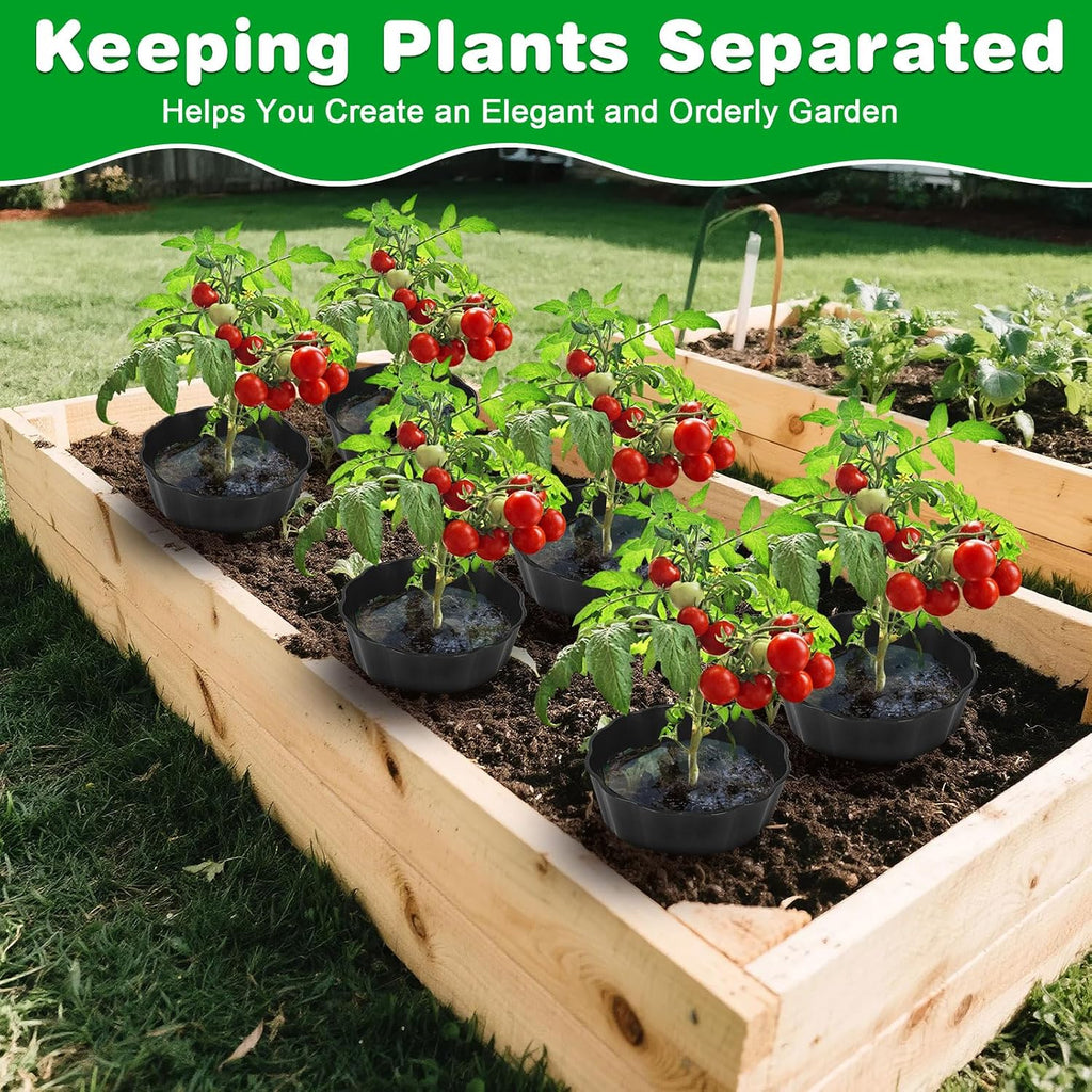 3 Pack of 12 Inch Planting Grow Rings, Planting Protective Round Garden Edging, Keeping Plants Separated, Weed Control