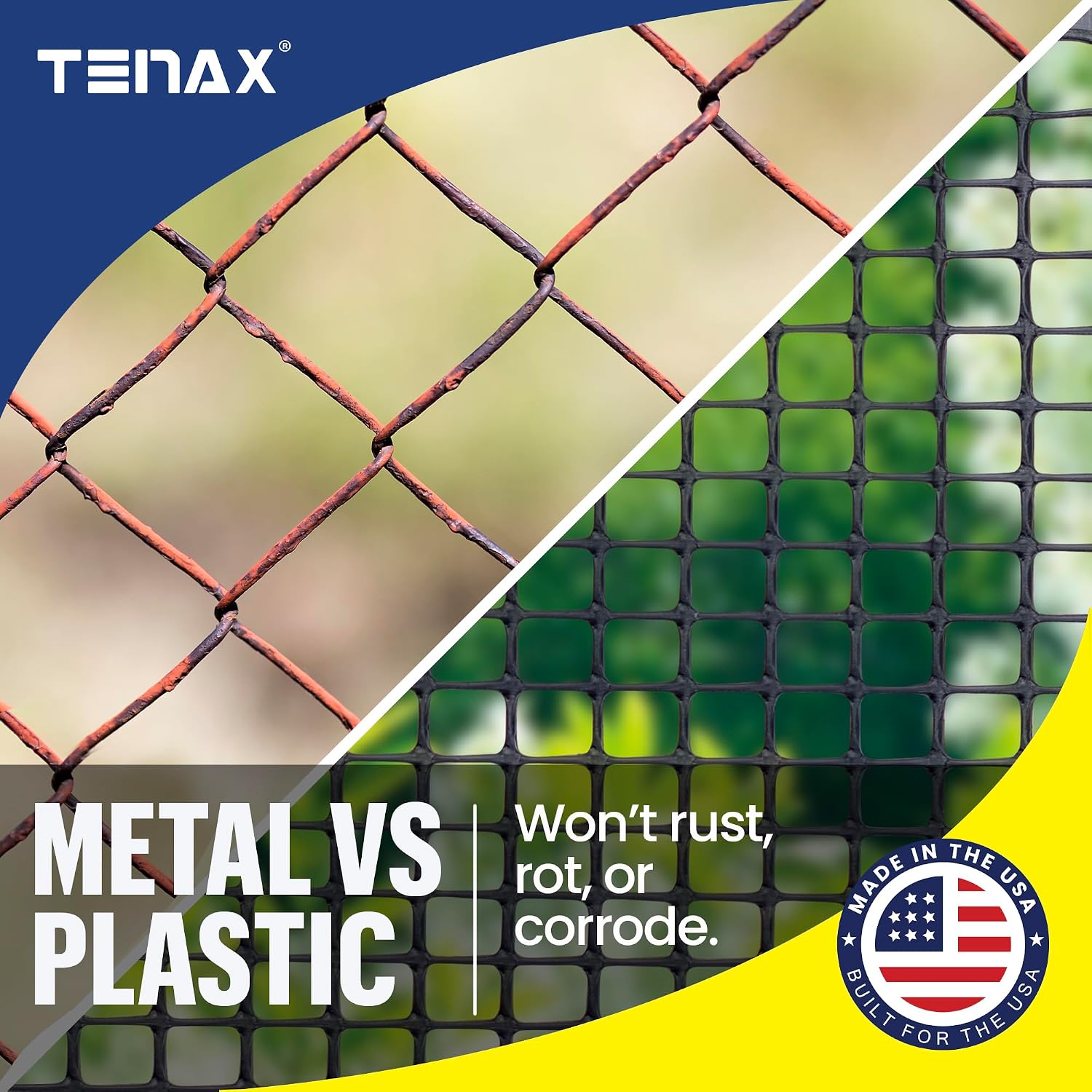 Tenax Garden Netting - Black Plastic Hardware Netting - 3' x 15' - Plastic