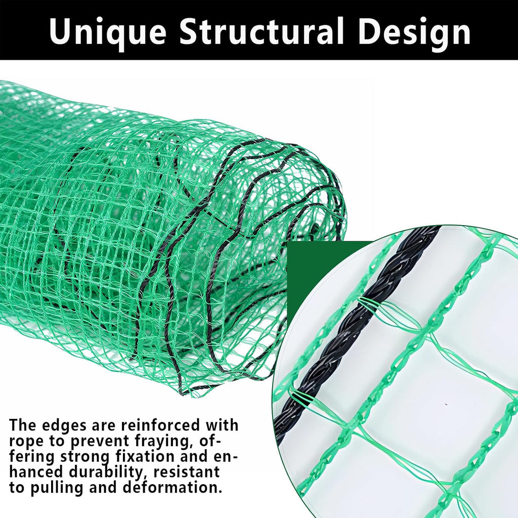 POYEE Deer Fence Netting 5x100ft Plastic Mesh Netting for Garden Protection | Temporary Fence Animal Barrier for