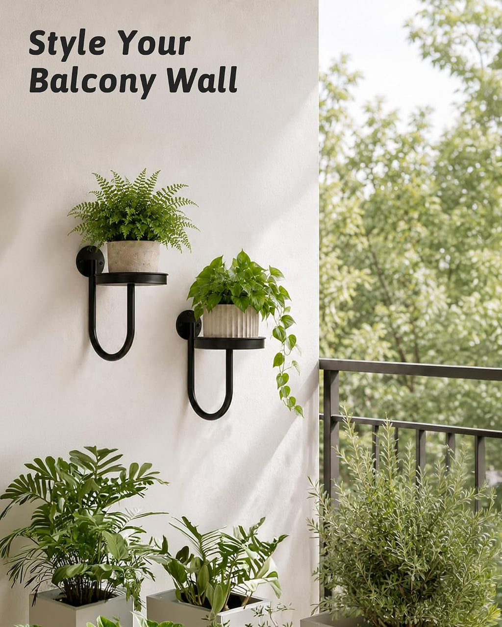 GENTINGBRO Plant Stands Hanging Planters for Indoor Plants Wall Plant Holder Plant Hanger Indoor Wall Planter Window