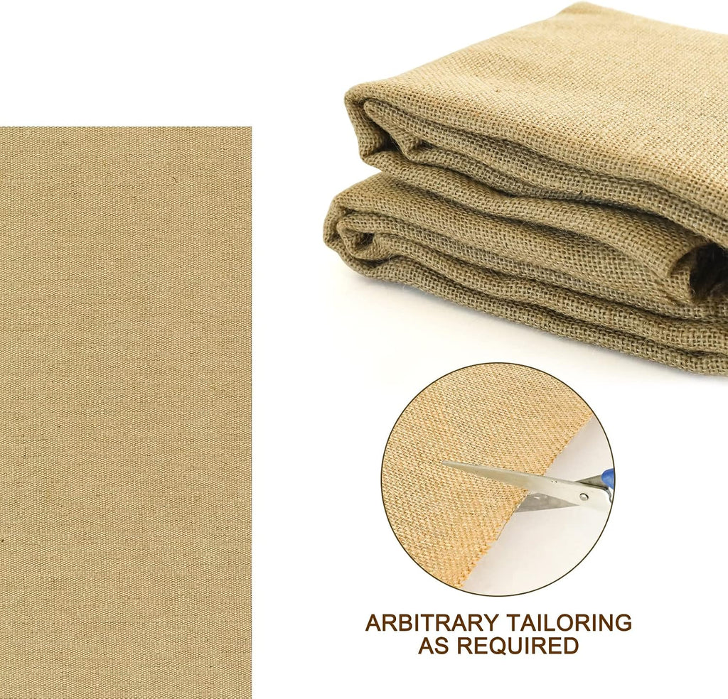 Agfabric Garden Burlap Fabric Roll, 64 inch x30 Feet Higher Density Natural Jute Material for Party Decor, Table