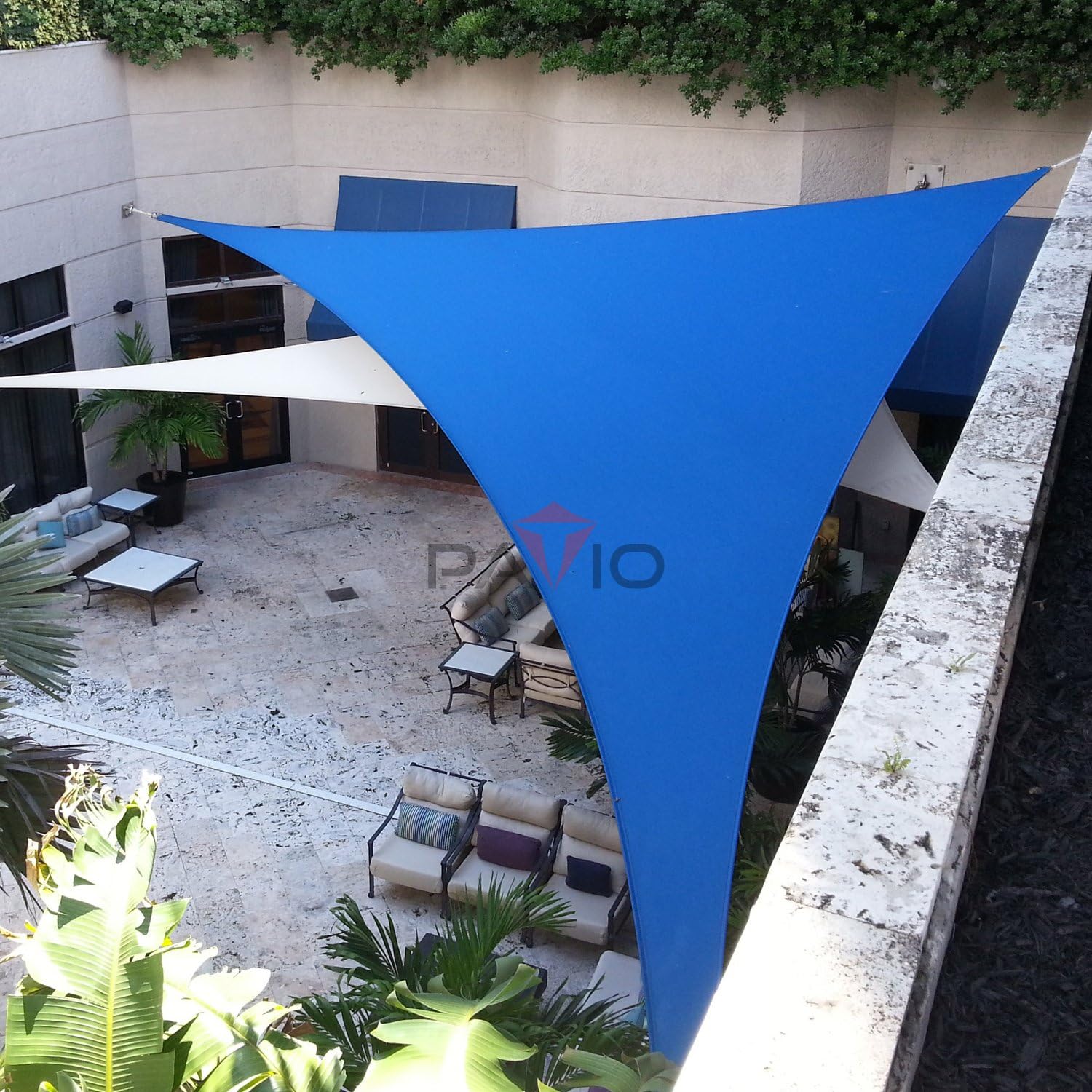 Patio Paradise 20' x 20' x 20' Sun Shade Sail Triangle Canopy Shade Cloth Fabric Sunlight Block Patio Pergola Cover
