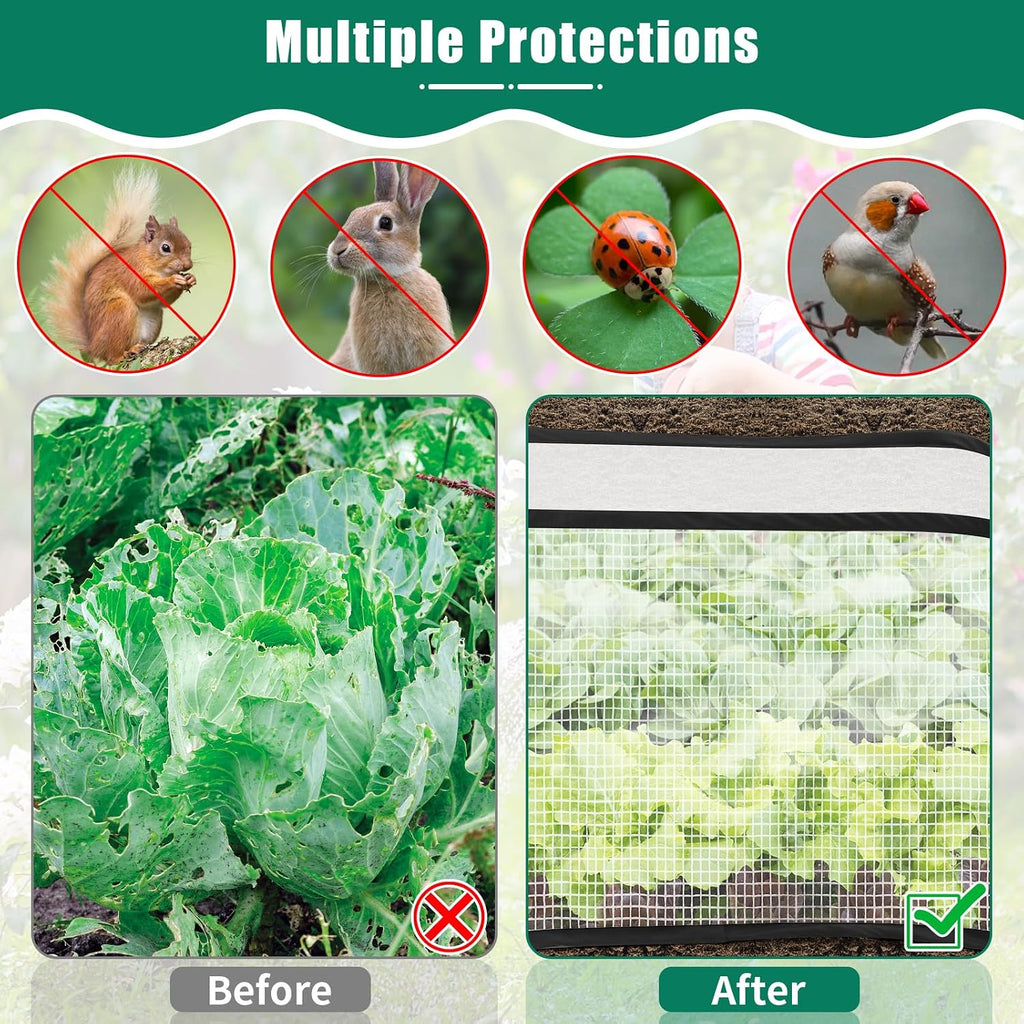 2 Pack Garden Covers for Raised Beds, 45"X22"X16", Freeze Protection | Garden Row Plants Cover Accelerator, Greenhouse