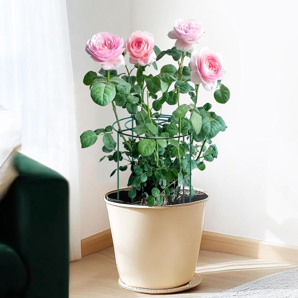 4pack Peony Cages and Supports, 14 x 32 Inch Four Legs Peony Cage, Heavy-Duty Peonies Support Cages, Peony Ring for