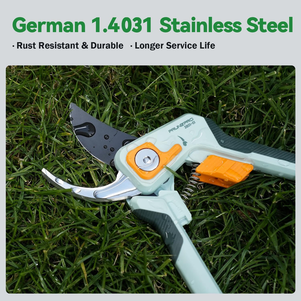 PrunePro Pruning Shears Gardening Scissors Set Professional Hand Pruner Sharp Stainless Steel Blade Garden Scissors