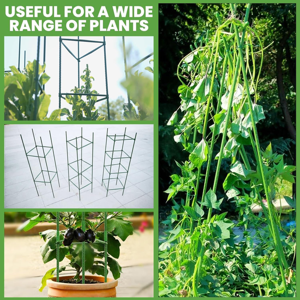 6 Pack Tomato Cage for Garden, 48 Inches Metal Garden Stakes, Plant Support Cages Trellis for Garden and Pots, Tomato