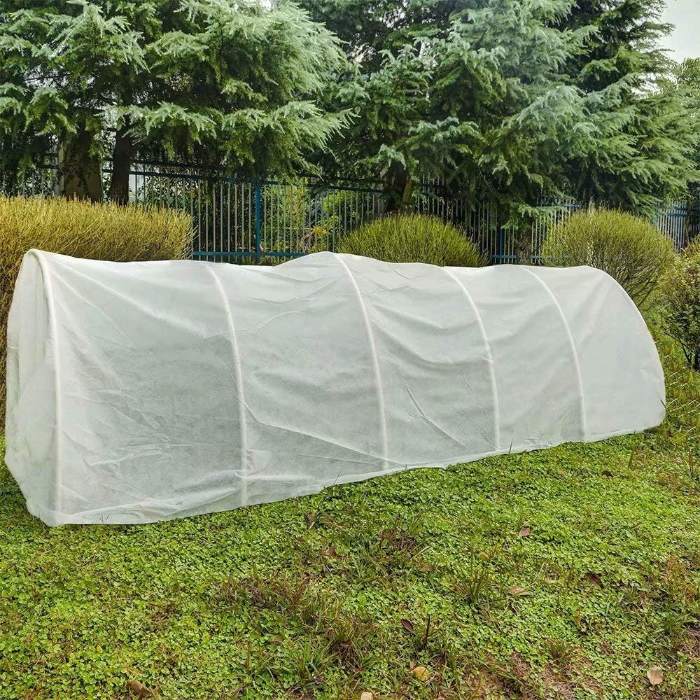 Agfabric Plant Covers Freeze Protection 10'x50' 0.9oz Frost Blankets for Plants Drawstring Bags Shrub Jacket Warm
