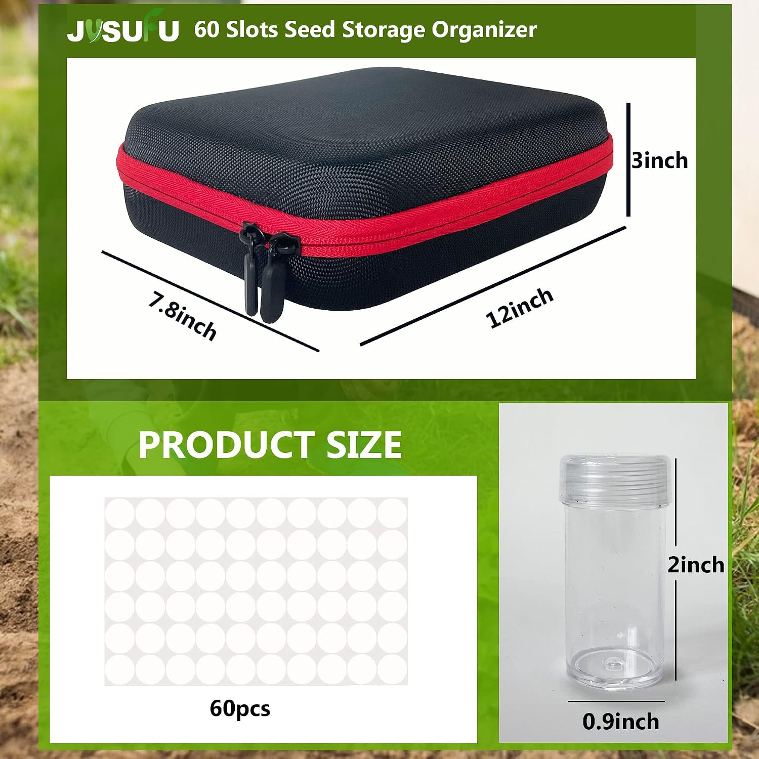 Seed Organizer Storage Box | 60 Slots Seed Organizer For Categorizing And Storing Seed (seed not included)