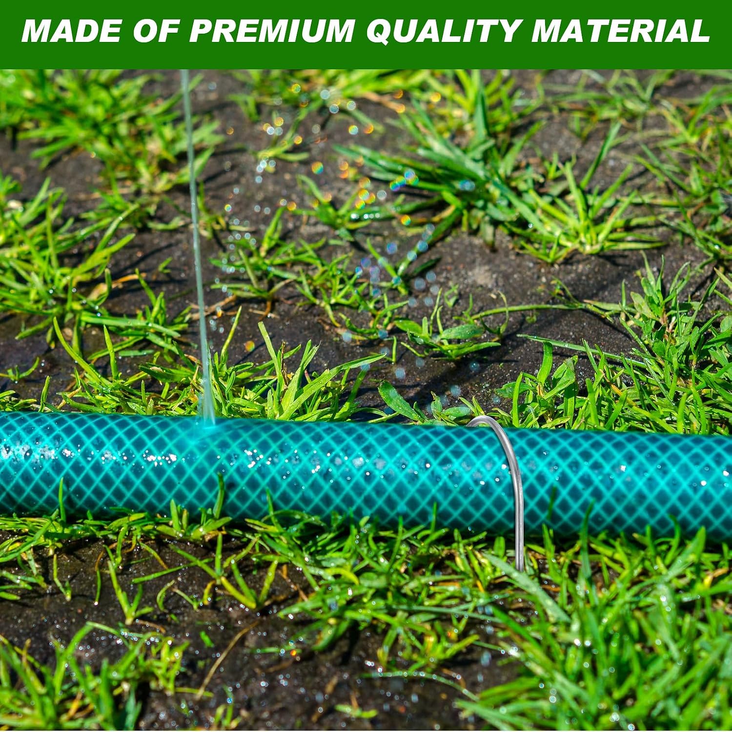 Tandefio 200 Pack Drip Irrigation Tubing Stakes 6 Inch Garden Pins Landscape Staples Securing Pegs Galvanized Lawn Yard