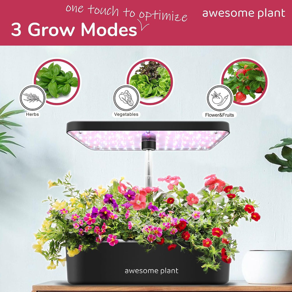 14Pro Hydroponics Growing System Kit (14 Pods), Large Indoor Herb Garden Kit with 5L Watertank, LED Grow Light, Perfect
