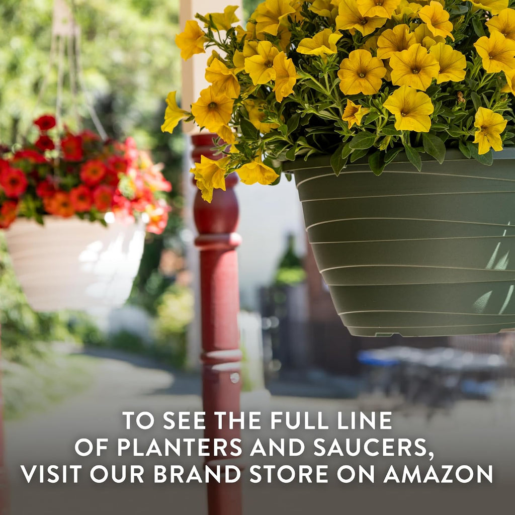 The HC Companies Wrapt Hanging Planters - Lightweight Plant Pot Hanger for Hanging Plants, Vegetables & Herbs - Outdoor