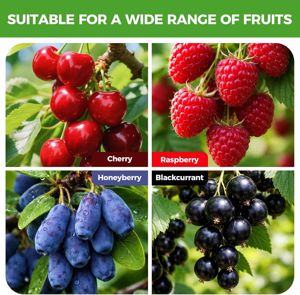 Blueberry Bush Netting Cover 2 Pack 8 x 8 ft, Bird Netting with Zipper & Drawstring, Reusable Berry Bush Netting for