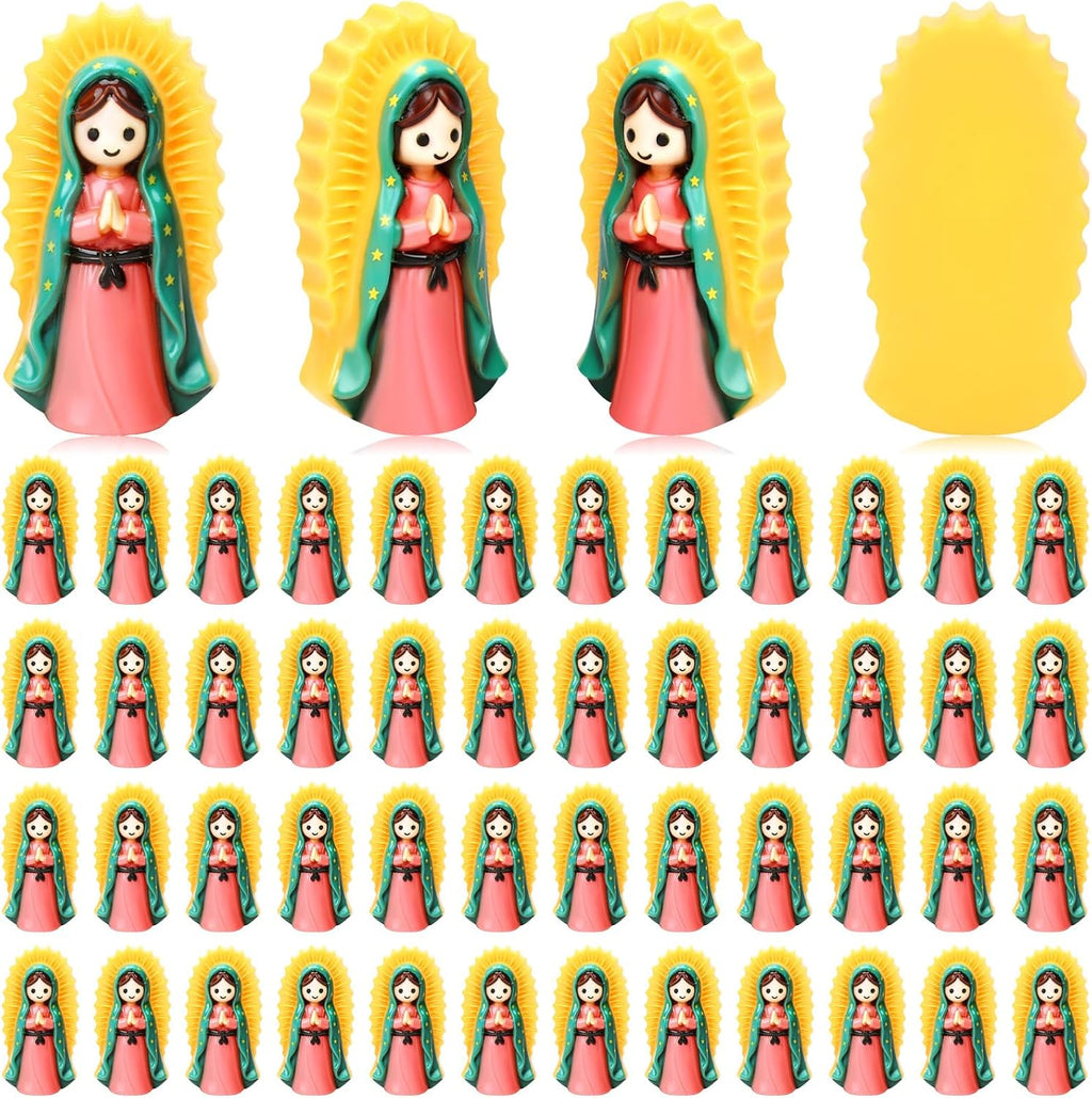 60 Pcs Mini Resin Virgin Mary Figurines Little Easter Jesus Figures