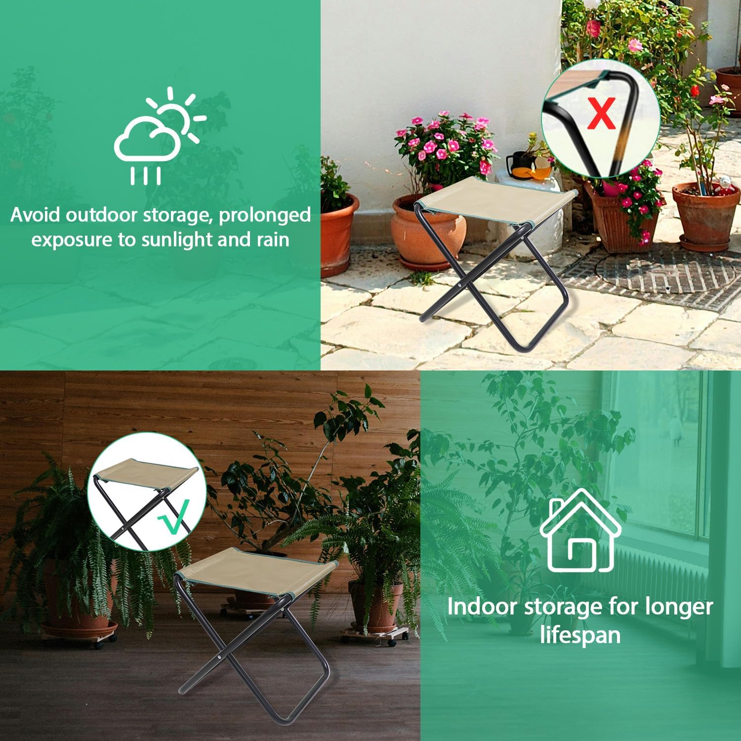 Garden Tool Set,10 Pieces Heavy Duty Gardenting Tool Kit, Folding Stool with Detachable Tote Bag, Thicker Stainless