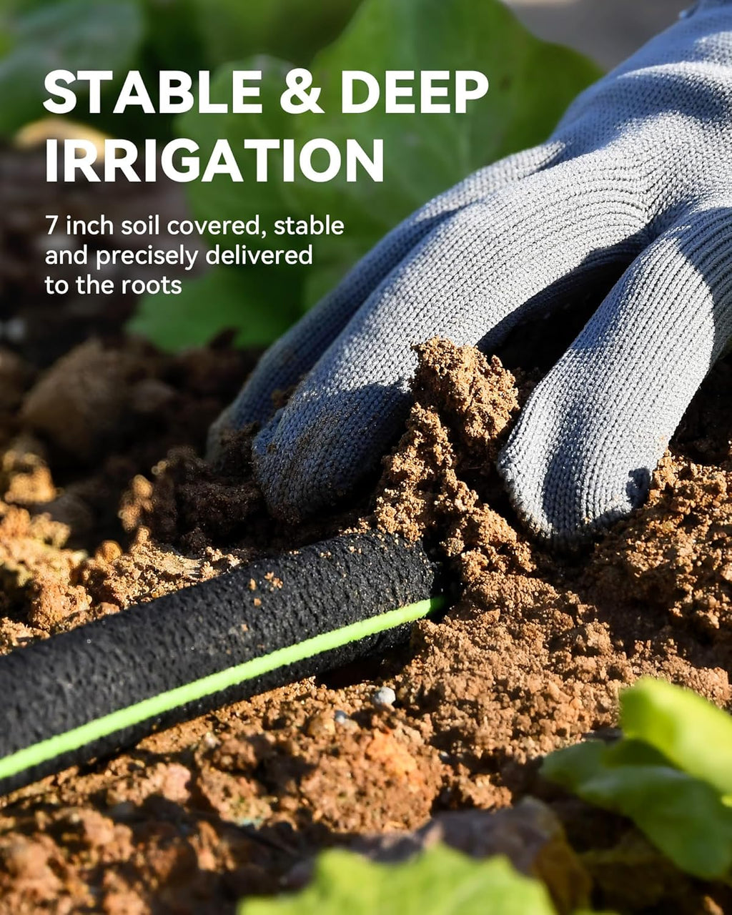 RAINPOINT 1/2'' Soaker Hose 50ft for Garden, Drip Irrigation Hose, Water Seeper Soaker Hoses for Foundation Watering