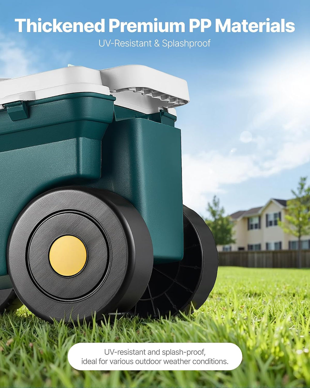 VEVOR Small Garden Seat, 2 in 1 Rolling Garden Cart with Storage Bin, Supports up to 227 lbs, Compact Outdoor Garden