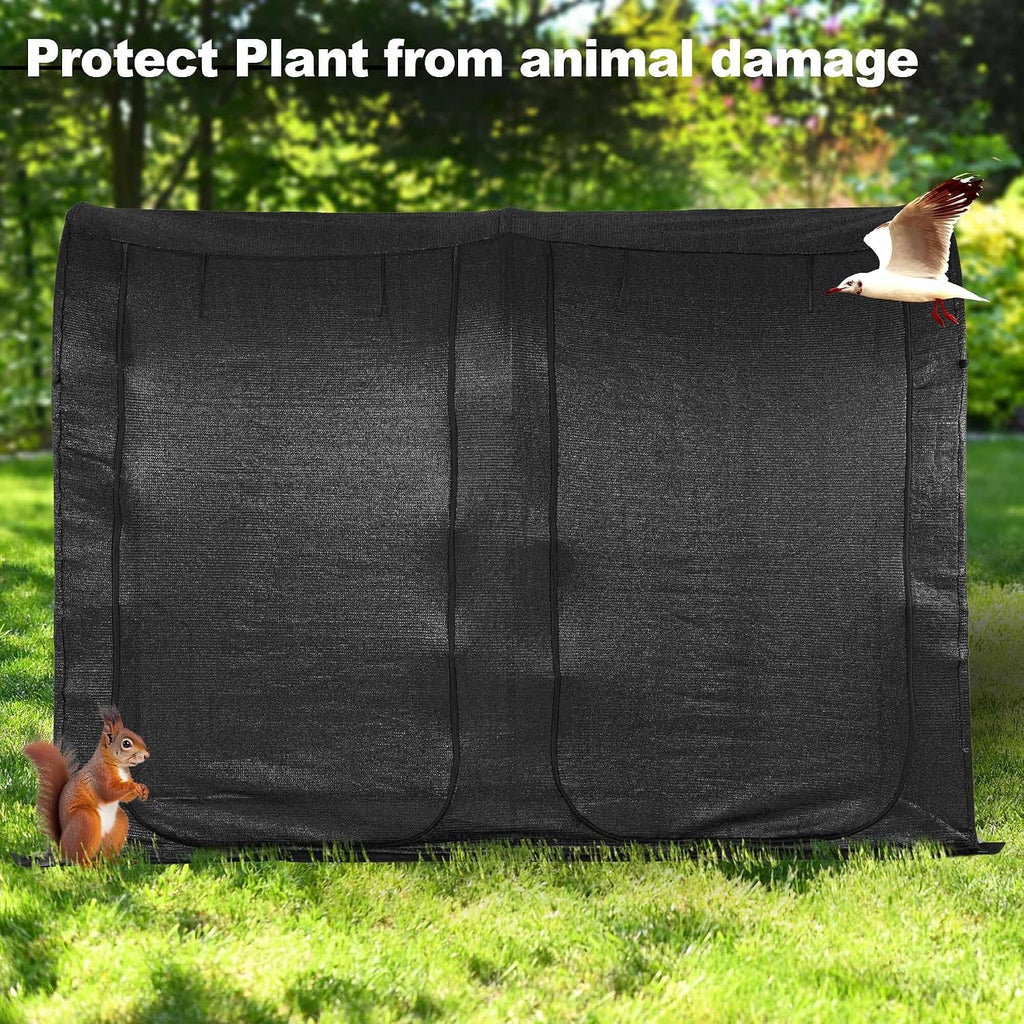 Large Tunnel 8.2'x4' Sunshade Cloth Gardening Net,Easy Set up 6FT Tall Crops Shade Net Cover, UV Resistant Plant 80%