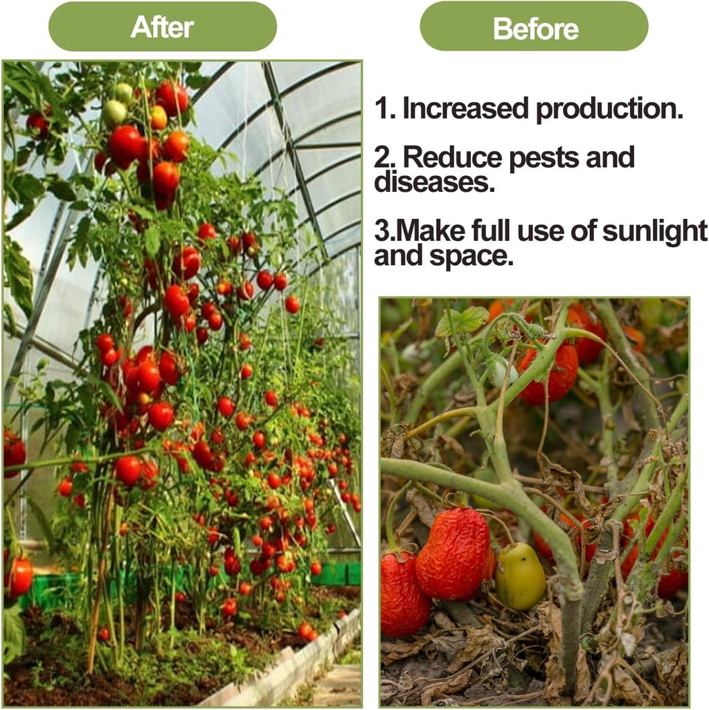 40 Pack Tomato Roller Hooks with 49.2FT String, Greenhouse Trellising Kit for Tomato,Plant, Greenhouse,Flower Vine