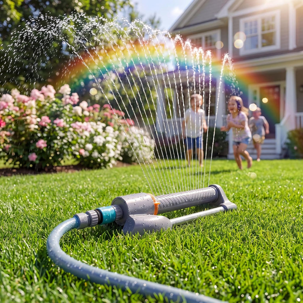 Oscillating Sprinkler with Smart Timer for Lawn and Garden Watering | Quick Setup, Covers up to 3000 Sq Ft, 33FT