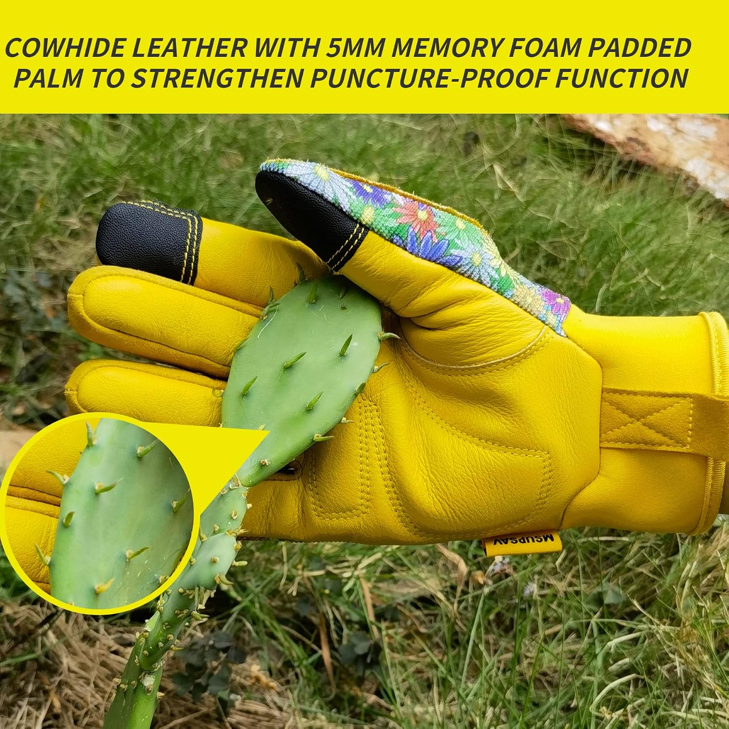 Cute Pattern Gardening Gloves,Thornproof Garden Glove,Gardener Gift | Gardening Gifts for Women,Touchscreen,Tender