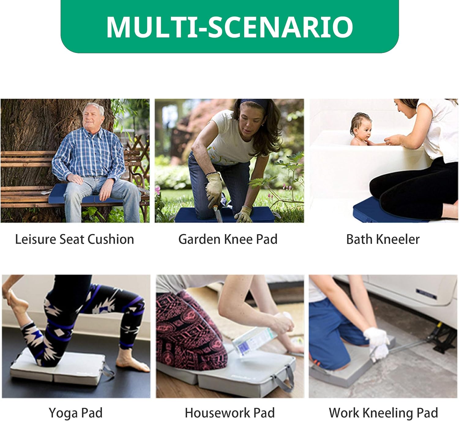 Garden Kneeling Pad,Bath Kneeler Pad,Memory Foam Knee Cushions for Gardening, Extra Thick Knee Pad, Water Resistant
