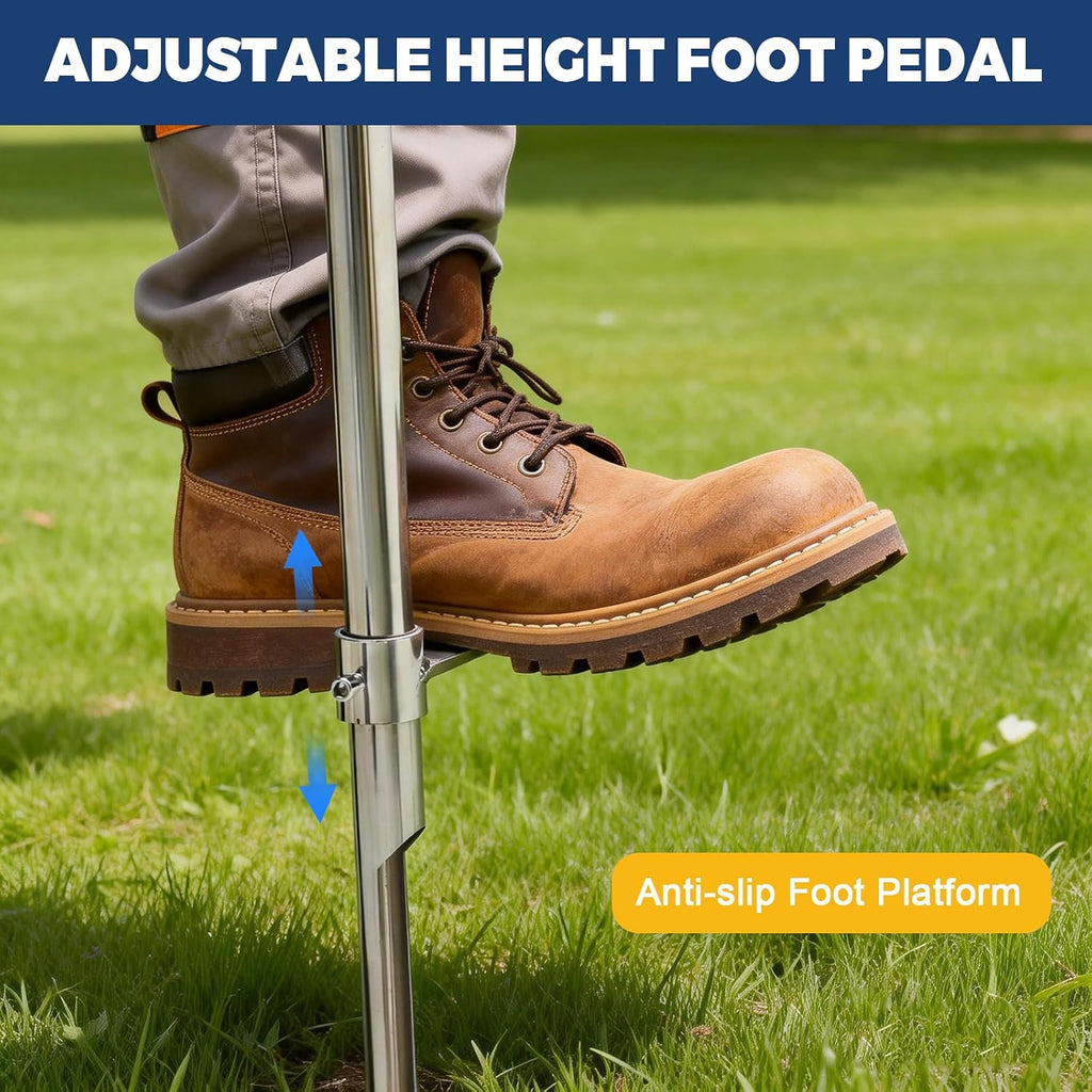 36 Inch Soil Sampler Probe, Stainless Steel Soil Core Sampling Tool with T-Handle, Heavy Duty Soil Probe for Lawn