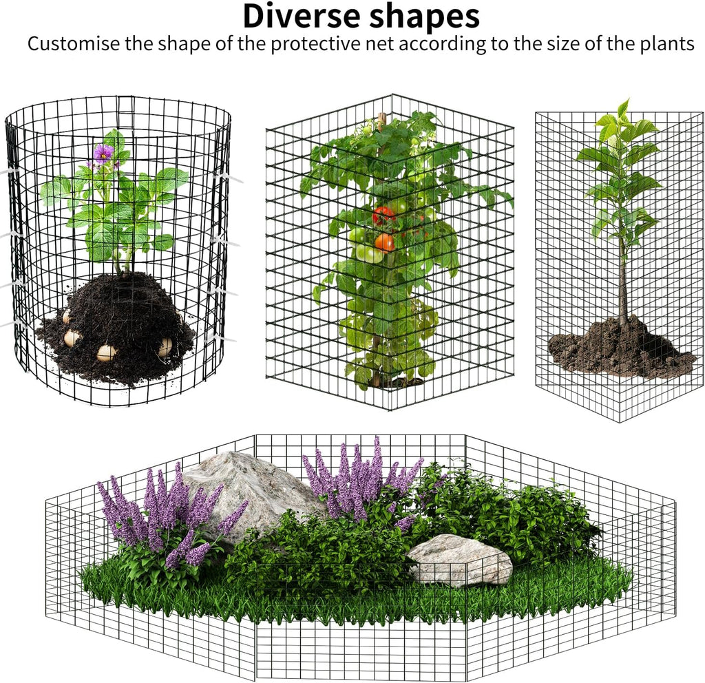 30 Pcs Plant Protectors from Animals,Protect Plants from Deer 10 Sets Metal Plant Cages Animal Intrusion Barrier Wire