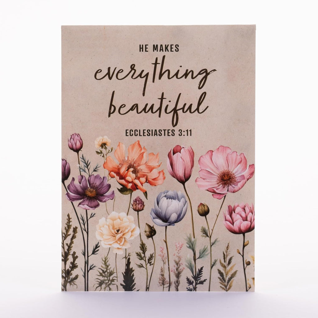 He Makes Everything Beautiful - Pollinator Wildflower Mix Seed Packets - 25 Seed Packs - Perfect Eco-Friendly Gift for