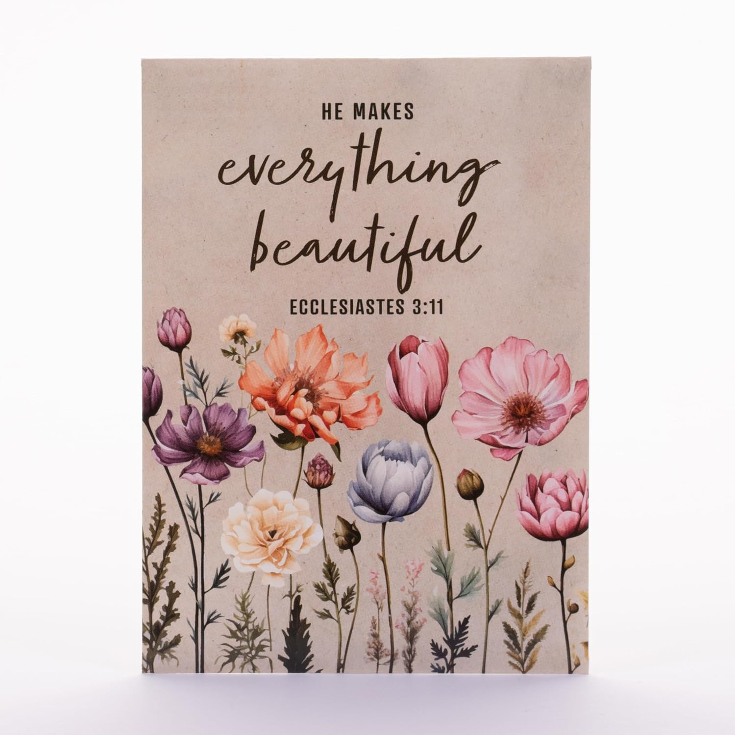 He Makes Everything Beautiful - Pollinator Wildflower Mix Seed Packets - 25 Seed Packs - Perfect Eco-Friendly Gift for