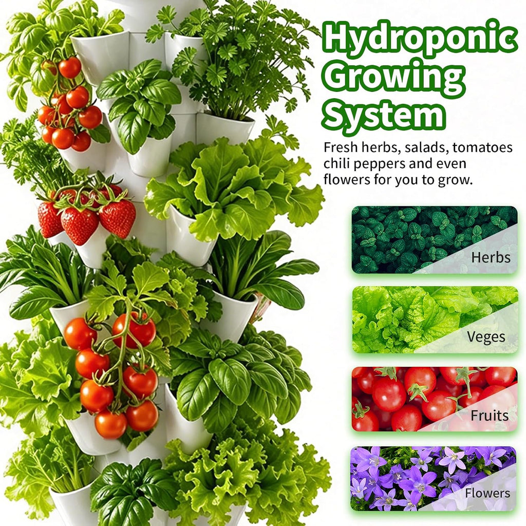 Hydroponic Tower,Vertical Hydroponics Growing System for Indoor Vegetables