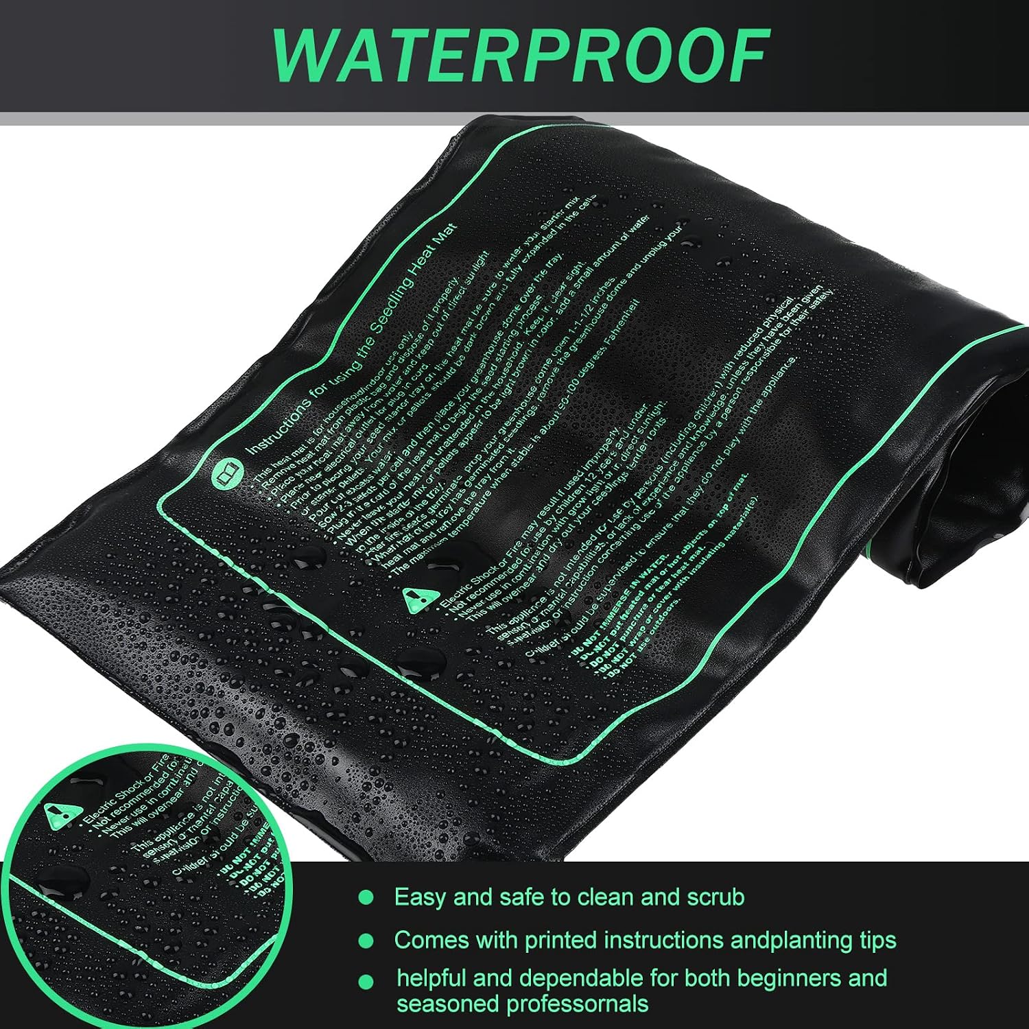 4 Pack Seedling Heat Mat Heating Mat for Seedlings Grow Mats Waterproof Hydroponic Heating Pad Heat Plant Heating Mat