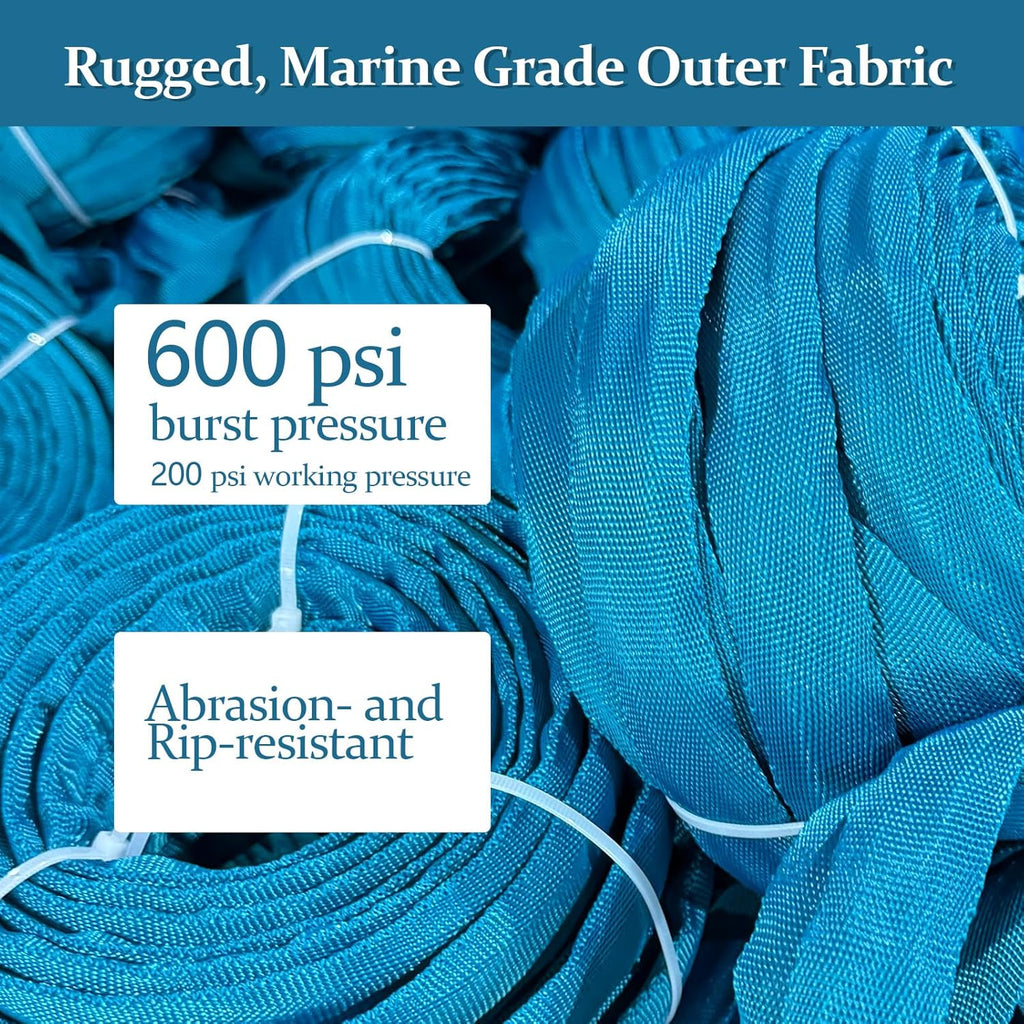 Garden Hose 50 ft, Made of TPE (BetterThan PVC/Hybrid Polymer), Lightweight yet Durable Water Hose with Ergonomic Grip