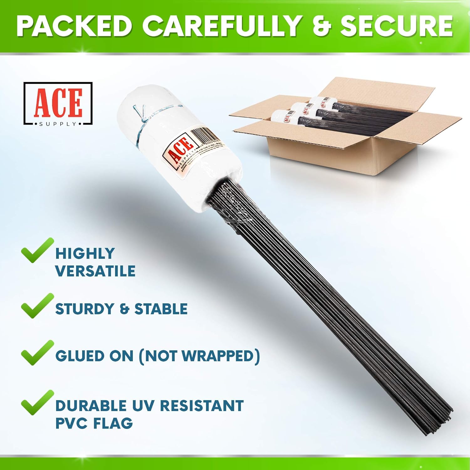 White Marking Flags 100 Pack - 4x5x30 Inch White Flags for Yard - Markers For Lawn, Irrigation, Landscaping, Survey &