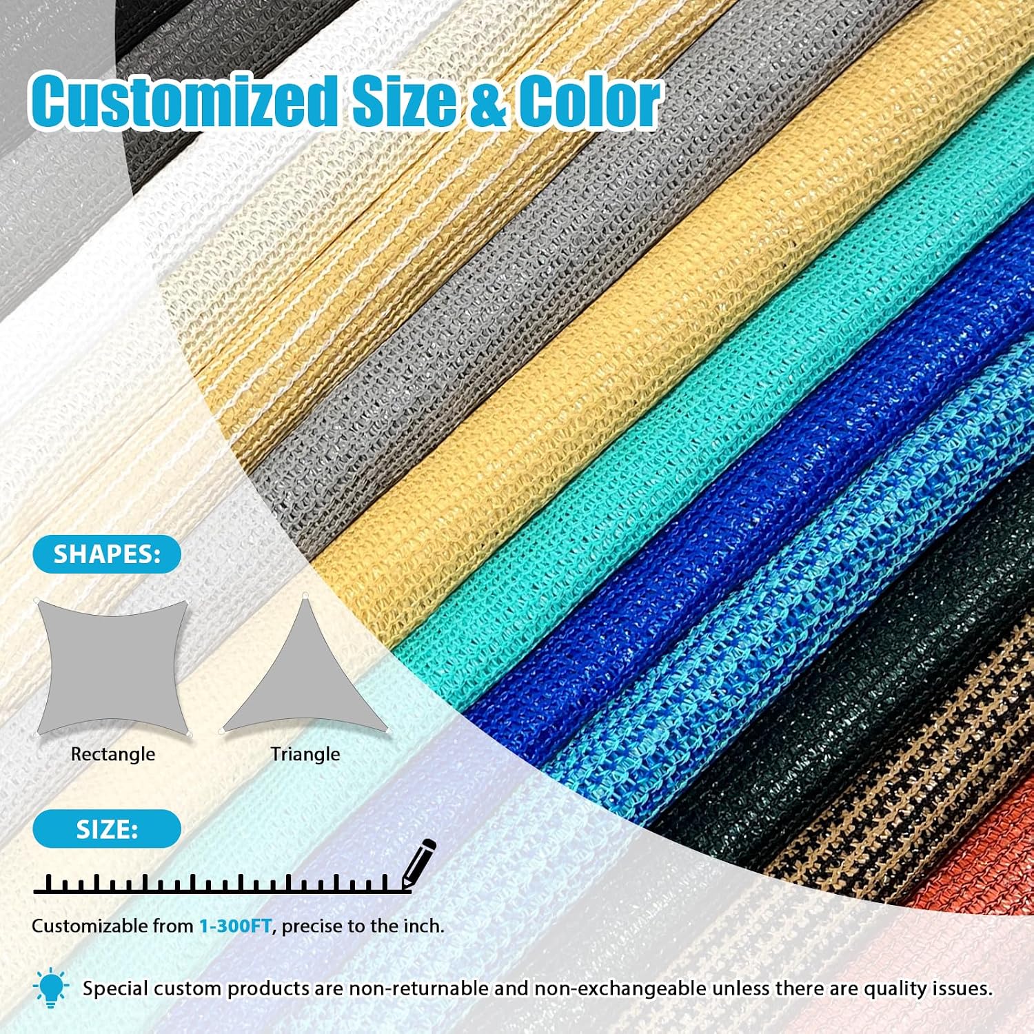 Amagenix Sun Shade Sail 12'X16' Curved Edge Outdoor Shade Canopy Sand Breathable 95% UV Block Shade Cloth for Patio