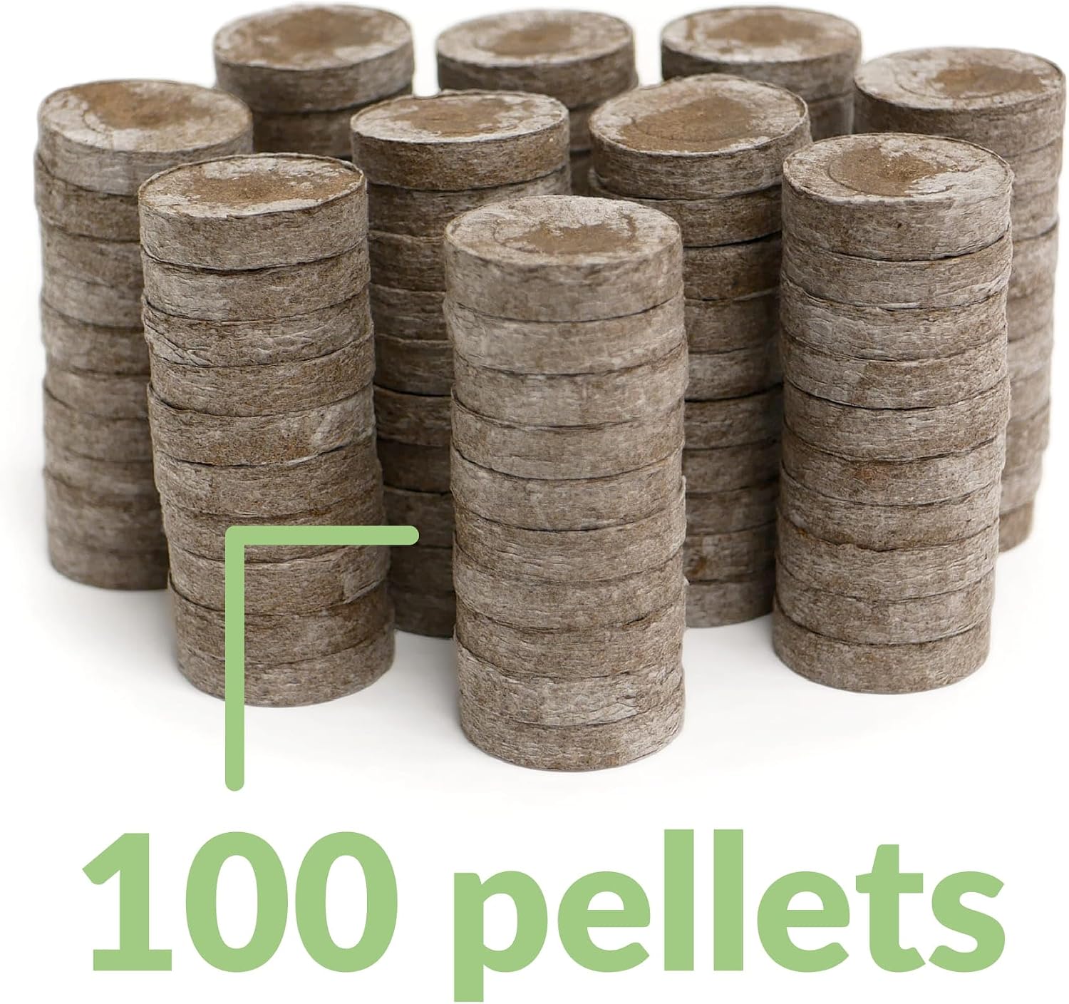100 Count- Jiffy 36 MM Peat Soil Pellets Seeds Starting Plugs: Indoor Seed Starter- Start Planting Indoors for
